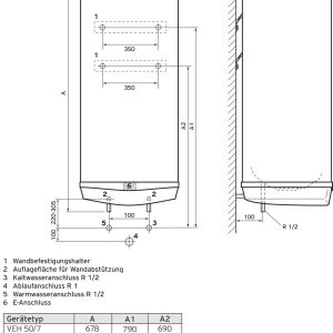 Vaillant VEH 100/7 pro VEH 100/7 pro Zasobnik ciepłej wody C (A – G) Vaillant VEH 100/7 pro VEH 100/7 pro Zasobnik ciepłej wody C (A – G)