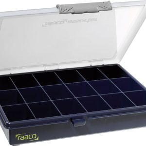 raaco Assorter 5-18 Skrzynka (D x S x W) 240 x 195 x 43 mm Ilość przegród: 18 stały podział Opis 1 szt.