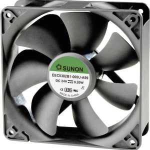 Wentylator osiowy Sunon EEC0382B1-A99, 24 V/DC, 234.4 m³/h, (D x S x W) 120 x 120 x 38 mm Wentylator osiowy Sunon EEC0382B1-A99, 24 V/DC, 234.4 m³/h, (D x S x W) 120 x 120 x 38 mm