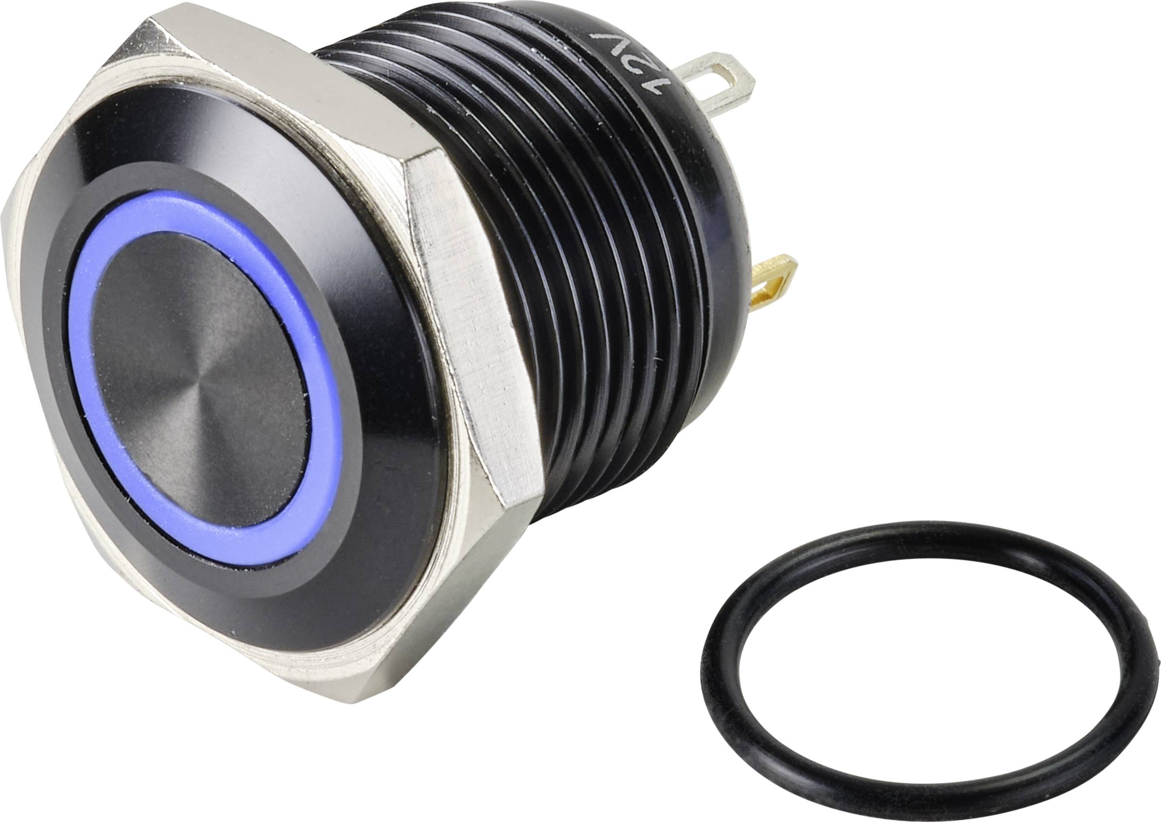 TRU COMPONENTS TC-9428164 Przycisk GQ16F-10E/J/B/12V/A, 16 mm, 48 V/DC, 2 A, 1 szt. - obrazek 1
