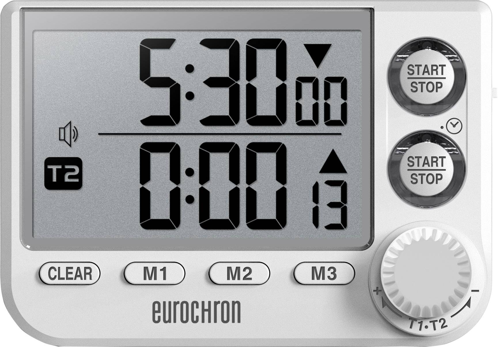 Timer Eurochron EDT 8002 cyfrowy biały - obrazek 1