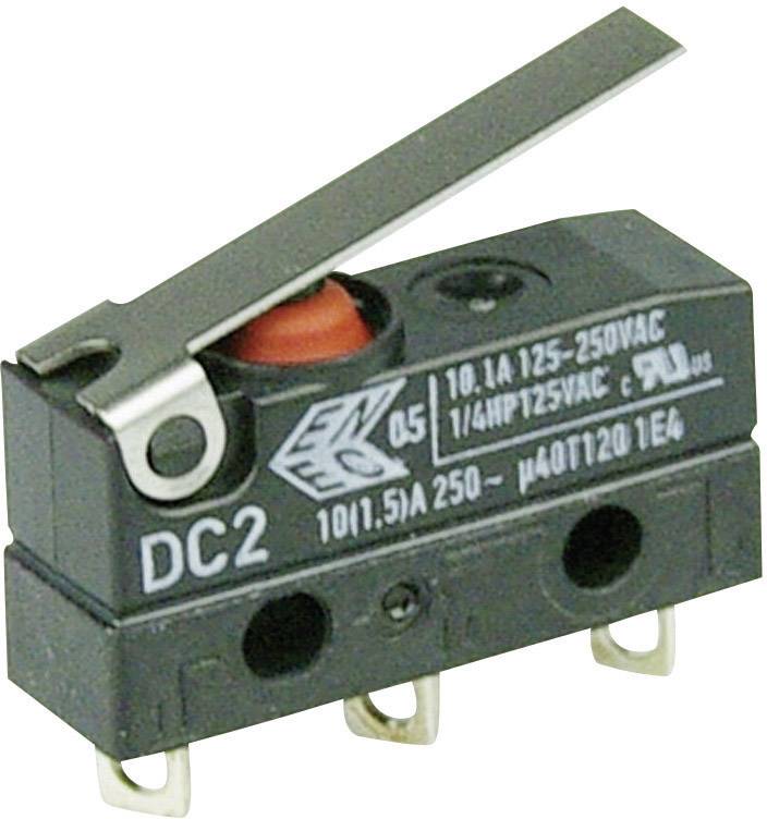 Mikroprzełącznik DC2C-A1LB 250 V/AC 10 A 1 x wł/(wł) ZF IP67 chwilowy 1 szt. - obrazek 1