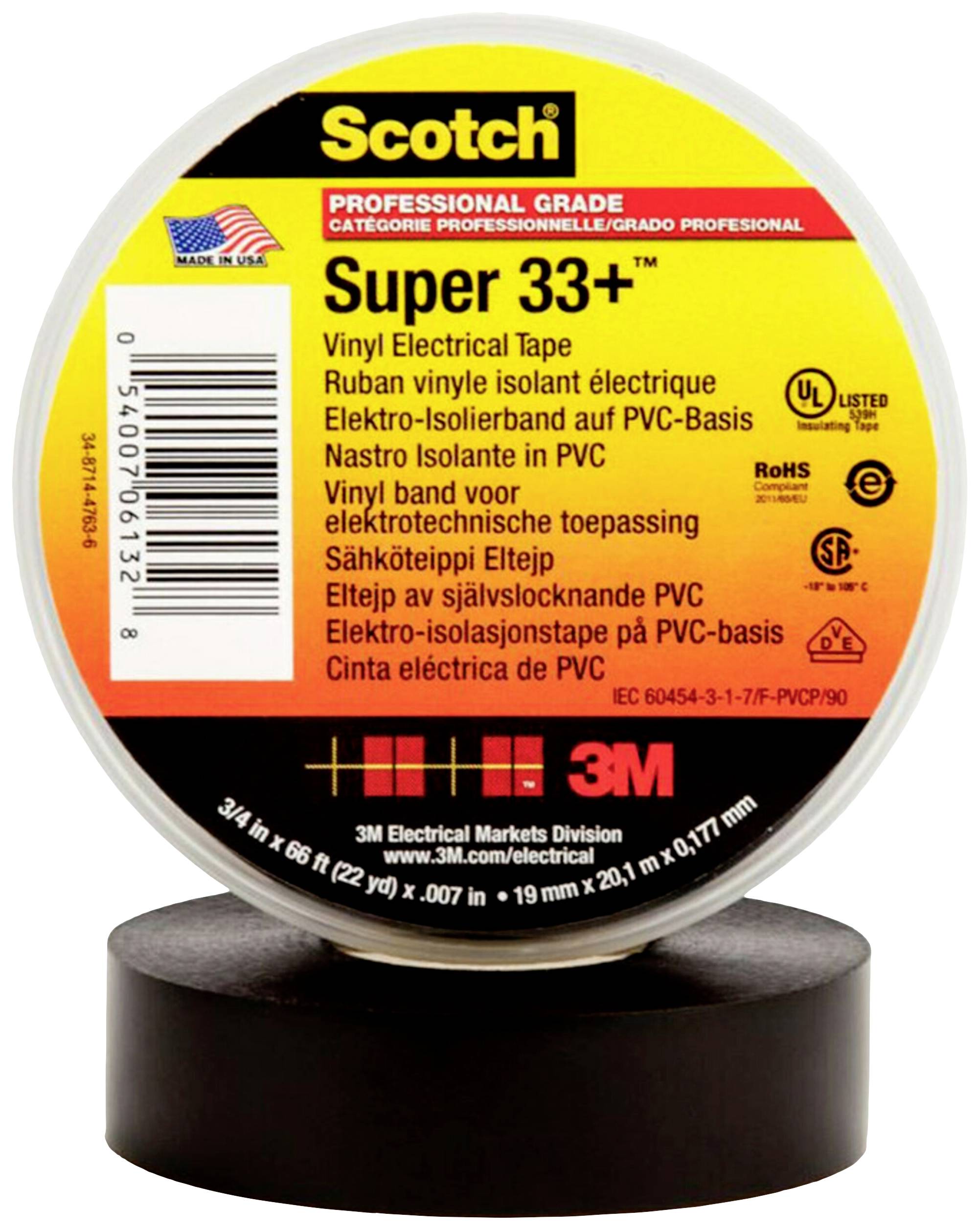 Taśma izolacyjna 3M Scotch® SUPER33+-19X20 (D x S) 20 m x 19 mm 20 m 1 szt. - obrazek 1