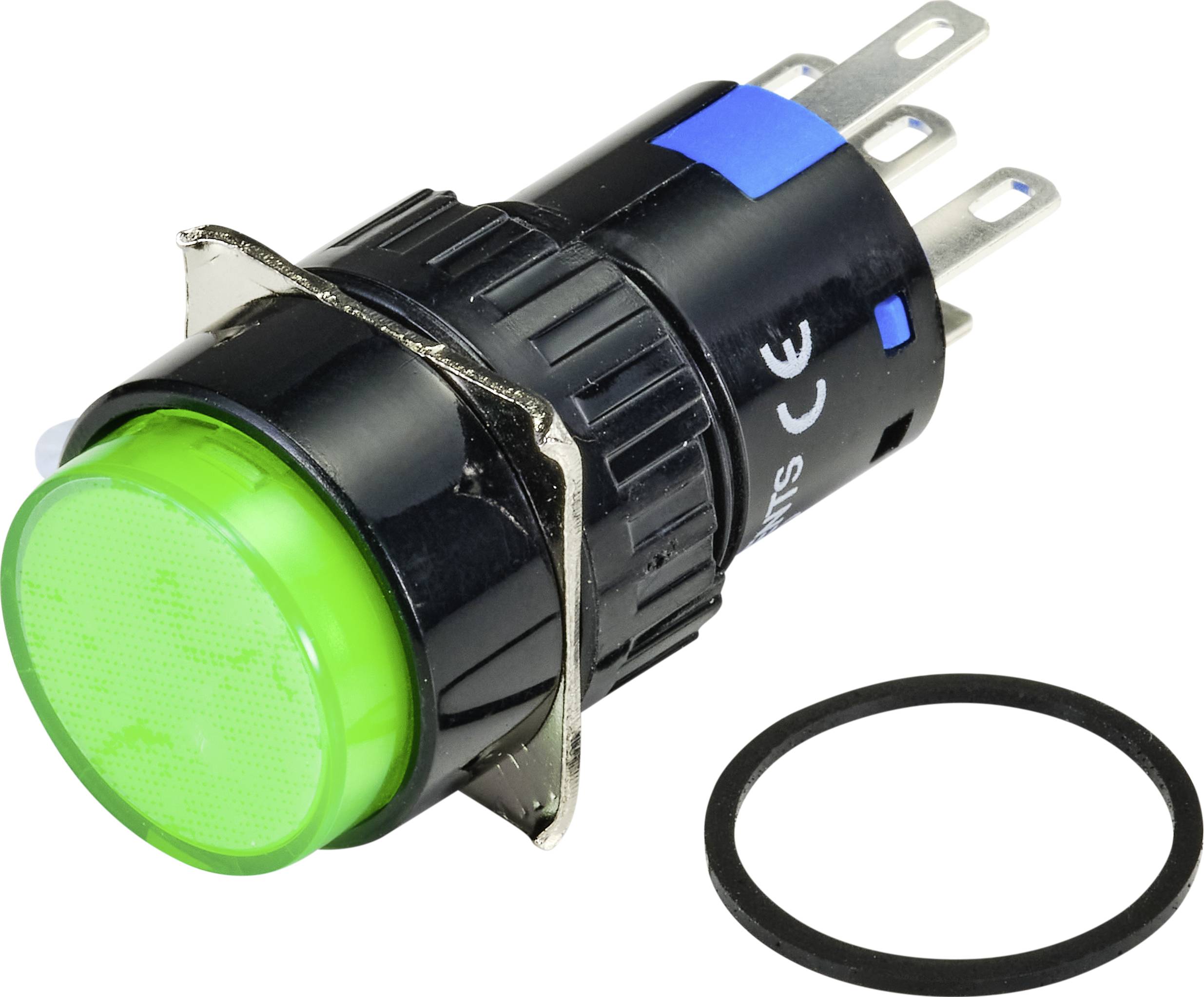 TRU COMPONENTS TC-9219056 Przycisk podświetlany , 16 mm, 250 V/AC, 3 A, 1 szt. - obrazek 1