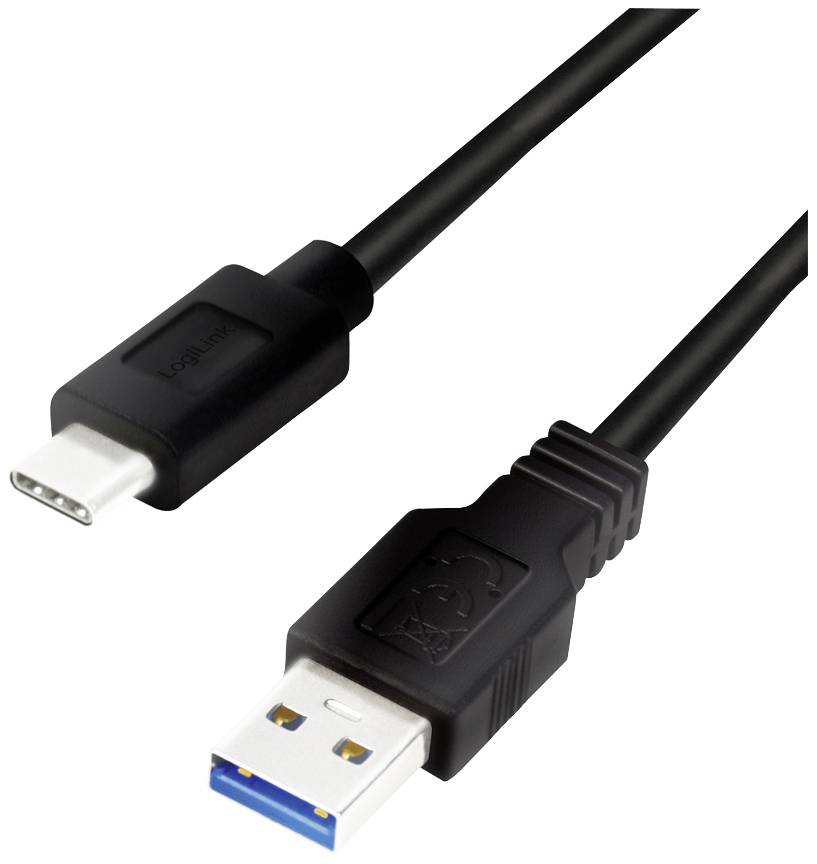 LogiLink Kabel USB USB 3.2 Gen1 Złącze męskie USB-A, Złącze męskie USB-C® 1.00 m wielobarwny CU0168 - obrazek 1