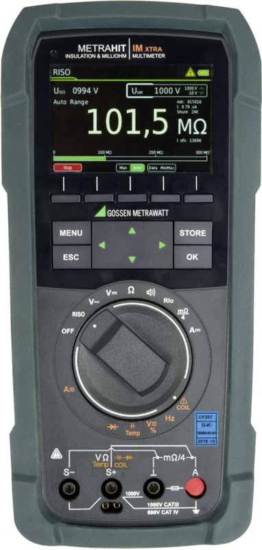 Multimetr Gossen Metrawatt METRAHIT IM XTRA BT M273S, CAT III 1000 V, CAT IV 600 V, Kalibracja (DAkkS)