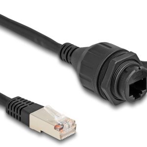 kabel LAN Delock 87893, 1 szt., RJ50, Kabel, F/UTP, 0.20 m, czarny kabel LAN Delock 87893, 1 szt., RJ50, Kabel, F/UTP, 0.20 m, czarny