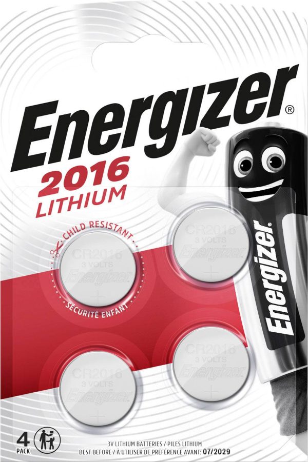 Ogniwo guzikowe CR 2016 Energizer CR2016 3 V 4 szt. 90 mAh litowe