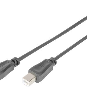 Digitus Kabel USB USB 2.0 Złącze męskie USB-A, Złącze męskie USB-B 0.50 m czarny konstrukcja okrągła, podwójne ekranowan Digitus Kabel USB USB 2.0 Złącze męskie USB-A, Złącze męskie USB-B 0.50 m czarny konstrukcja okrągła, podwójne ekranowan