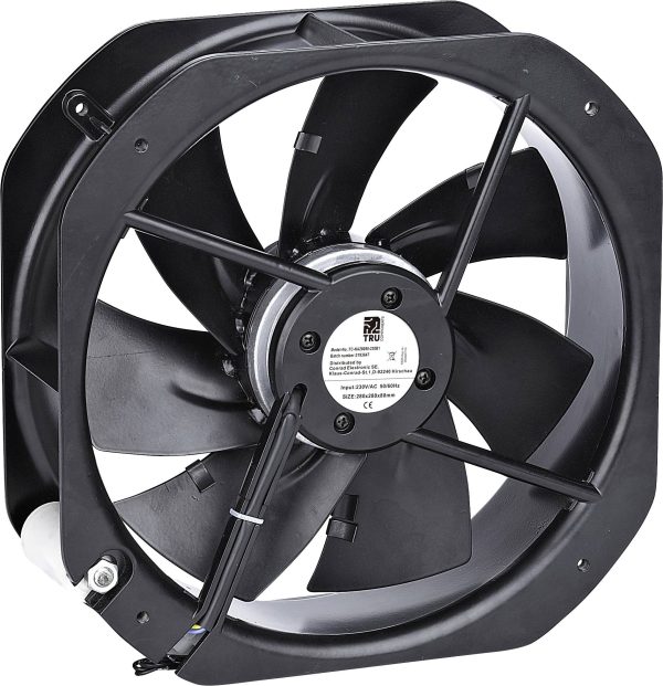 Wentylator osiowy TRU COMPONENTS TC-NA28080-230B1, 230 V/AC, 2570 m³/h, (D x S x W) 280 x 280 x 80 mm