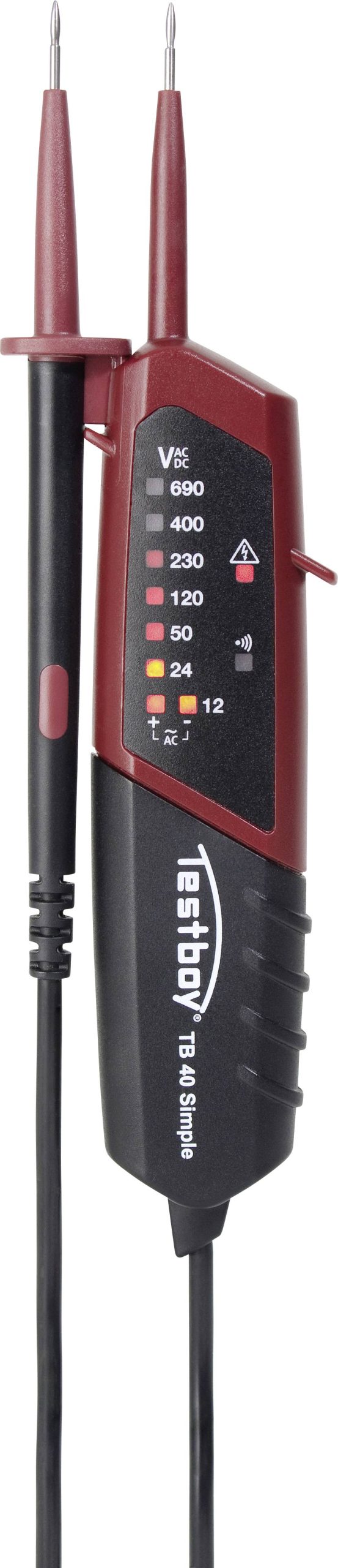 Dwubiegunowy tester napięcia Testboy 40 Simple CAT III 600 V - obrazek 1