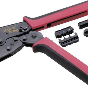 Cimco click 'n’ crimp 106000 Zestaw – zaciskarka 4 szt. izolowane końcówki kablowe, nieizolowana końcówka kablowa, końcó Cimco click 'n’ crimp 106000 Zestaw – zaciskarka 4 szt. izolowane końcówki kablowe, nieizolowana końcówka kablowa, końcó