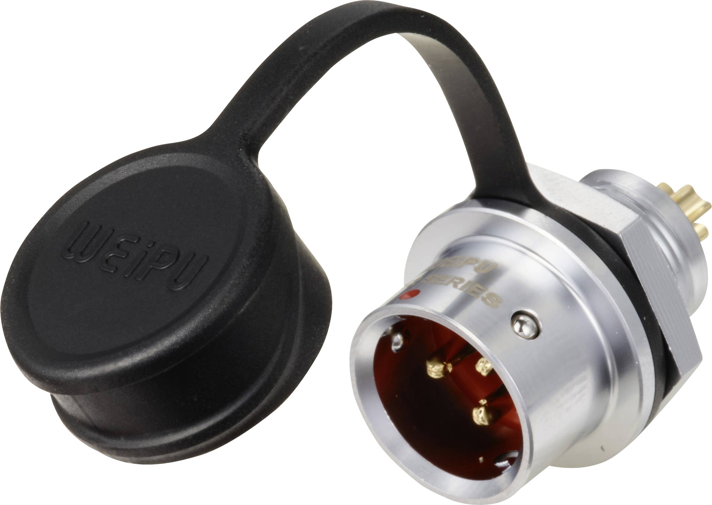 Złącze okrągłe męskie push-pull Weipu SF1212/P3, 3 pin, 250 V/AC, IP67, do lutowania - obrazek 1