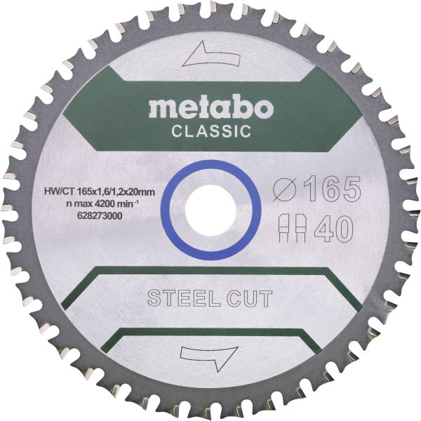 Tarcza tnąca Metabo steel cut/sandwich panel – classic 165 x 20 x 1.6 mm 1 szt.