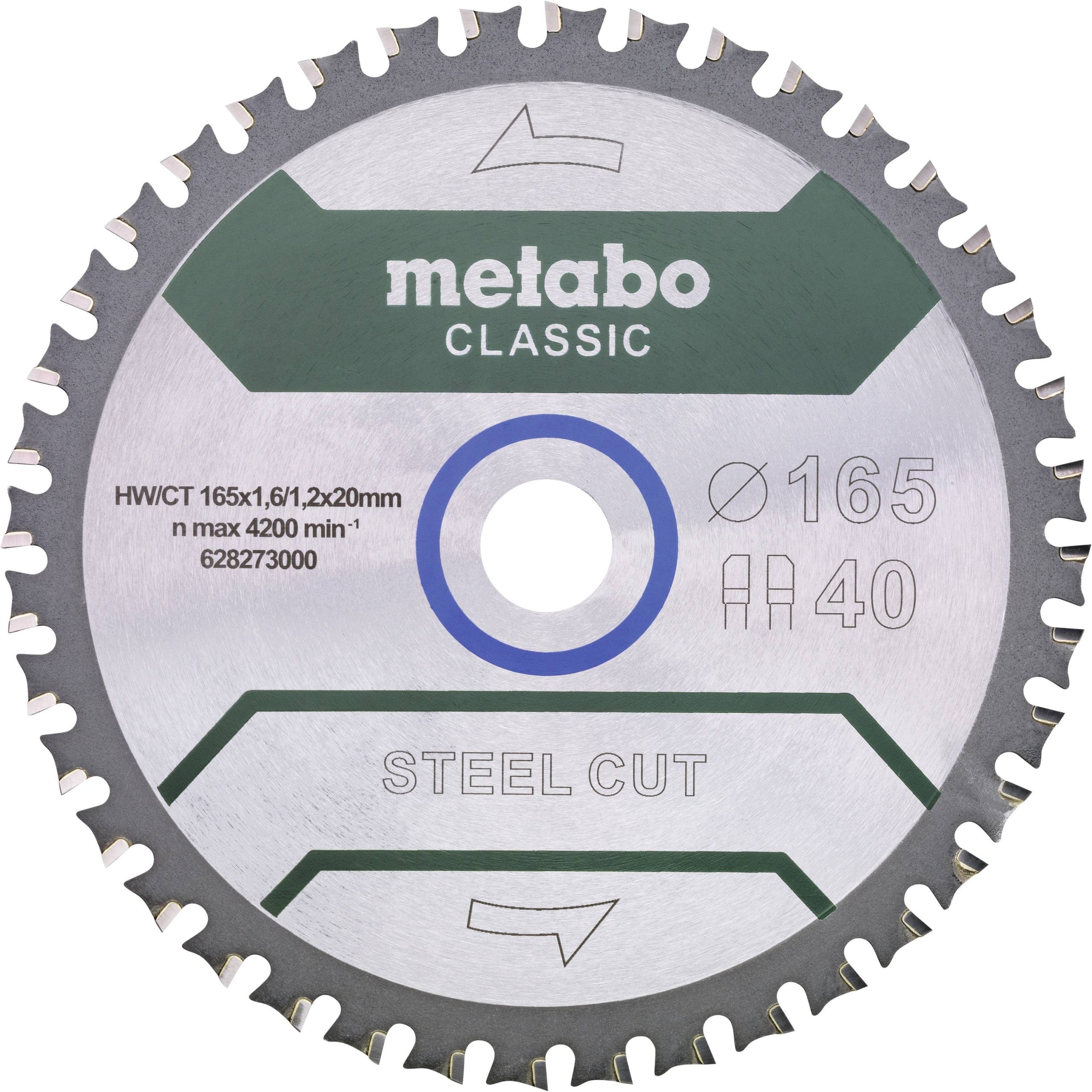 Tarcza tnąca Metabo steel cut/sandwich panel - classic 165 x 20 x 1.6 mm 1 szt. - obrazek 1