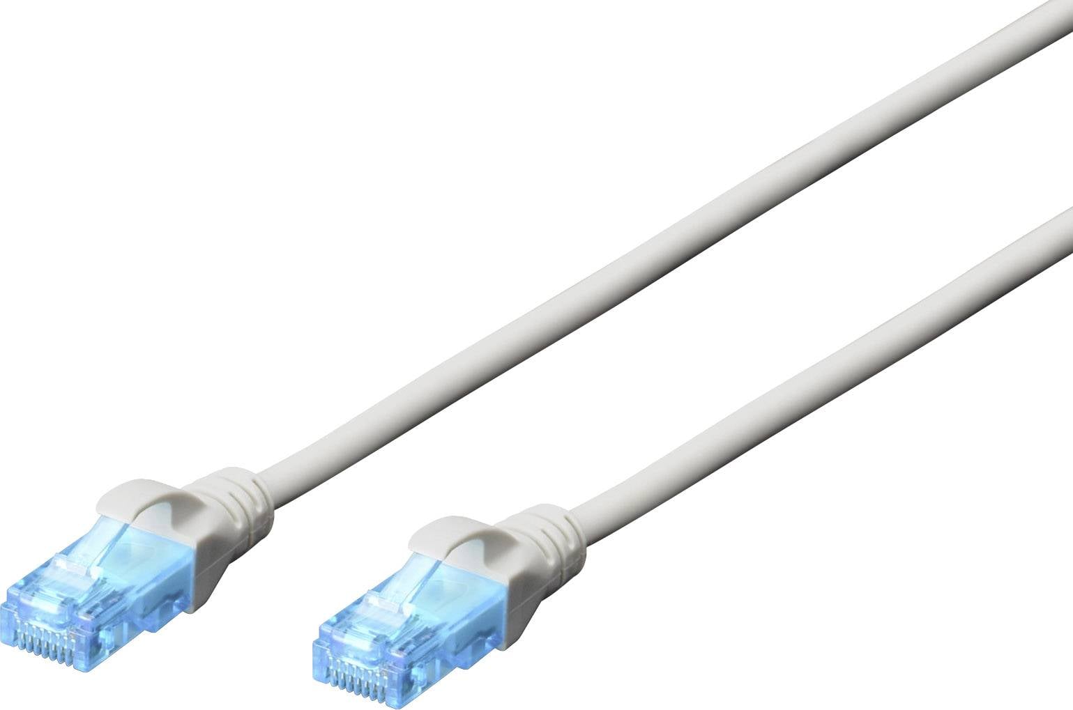 kabel LAN RJ45, Digitus DK-1511-030 Patchkabel U/UTP, U/UTP, CAT 5e, 3.00 m, szary - obrazek 1