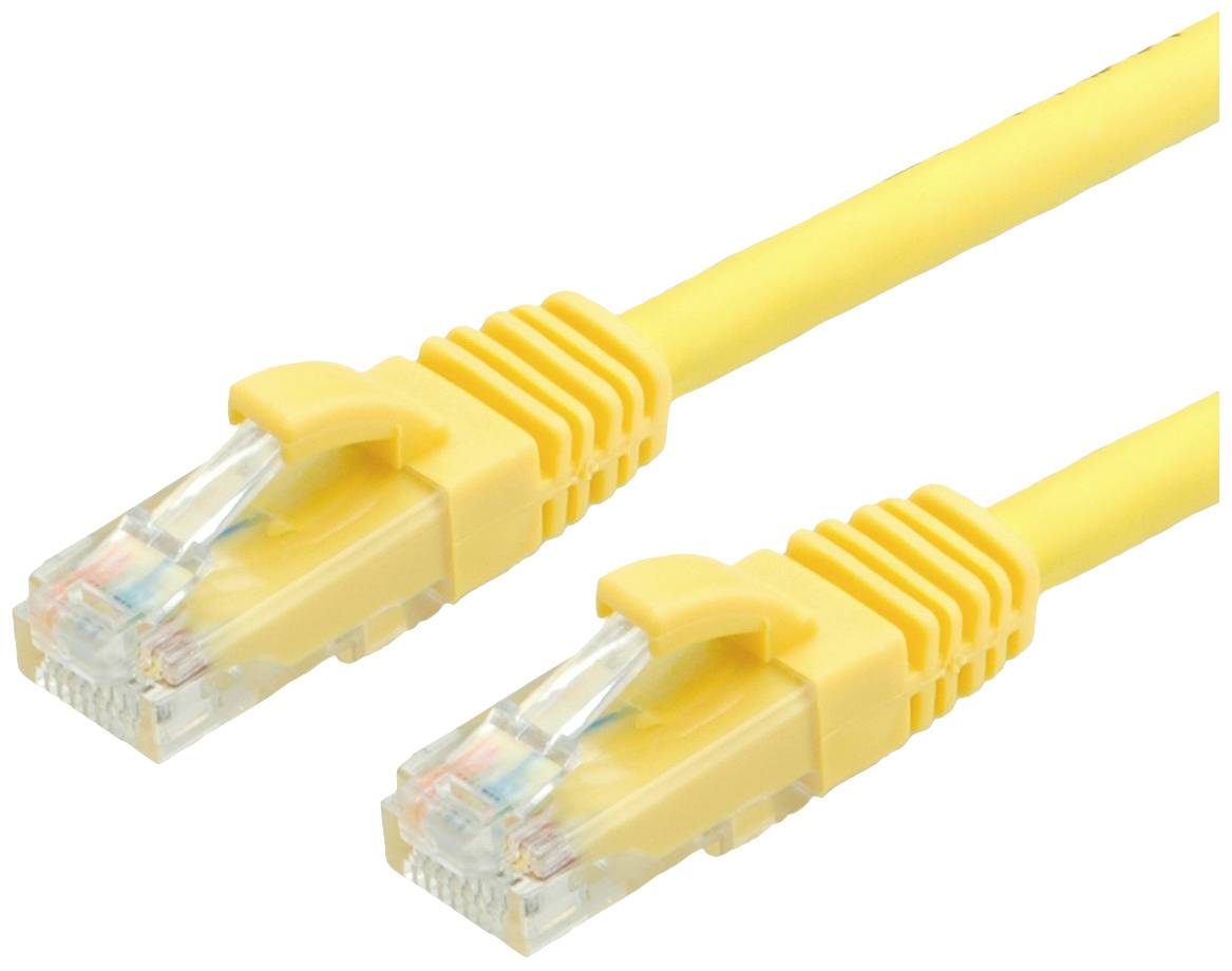 kabel LAN Value 21.99.1434, 1 szt., RJ45, CAT 6a, U/UTP, 0.30 m, żółty - obrazek 1