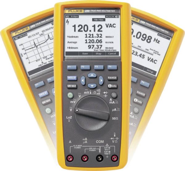 Fluke 289/EUR Multimetr Kalibracja (ISO) cyfrowy wyświetlacz graficzny, rejestrator danych, LoZ CAT III 1000 V, CAT IV 6