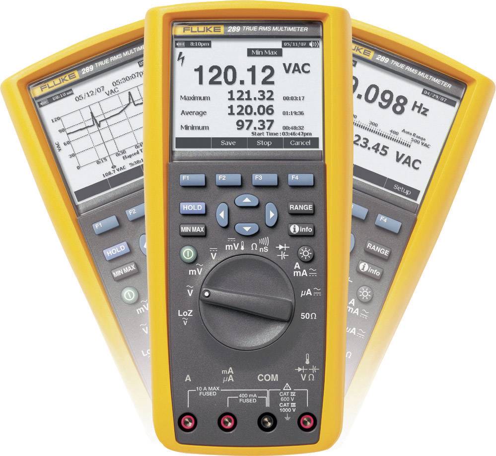 Fluke 289/EUR Multimetr cyfrowy wyświetlacz graficzny, rejestrator danych, LoZ CAT III 1000 V, CAT IV 600 V Wyświetlane - obrazek 1