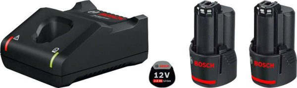 Bosch Professional 1600A019R8 GAL 12V-40 + 2x GBA 12V 2.0Ah Ładowarka i akumulator do elektronarzędzi 12 V 2 Ah Li-Ion