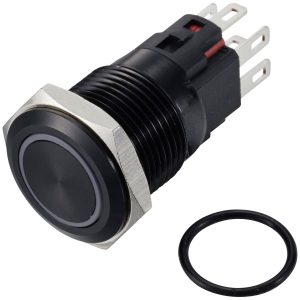 TRU COMPONENTS TC-12647436 Przycisk 250 V/AC 3 A 1 x wył/(wł) IP65 RGB chwilowy Aluminium, anodowane 1 szt. TRU COMPONENTS TC-12647436 Przycisk 250 V/AC 3 A 1 x wył/(wł) IP65 RGB chwilowy Aluminium, anodowane 1 szt.