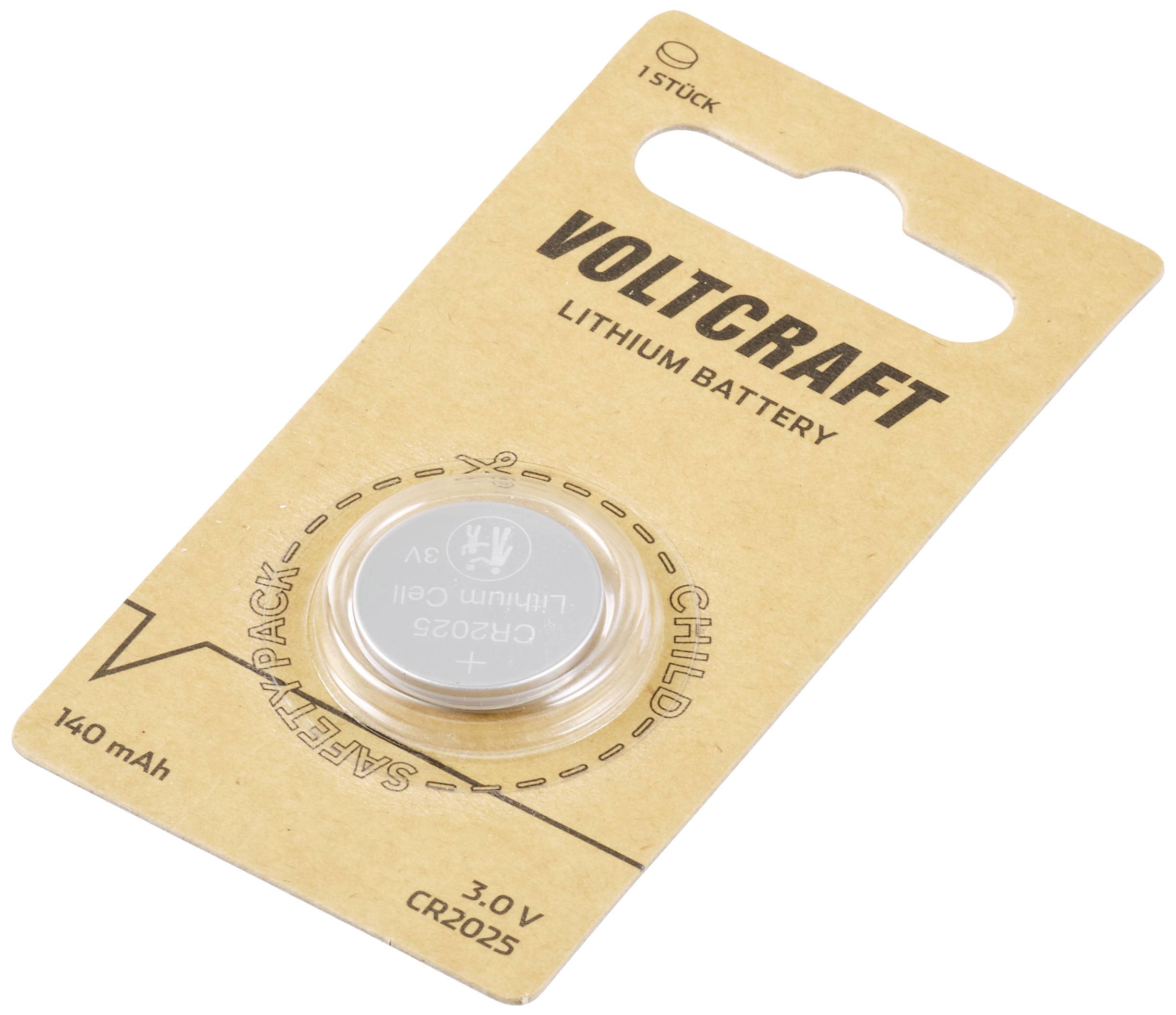 Ogniwo guzikowe CR 2025 VOLTCRAFT LM2025 3 V 1 szt. 140 mAh litowe - obrazek 1
