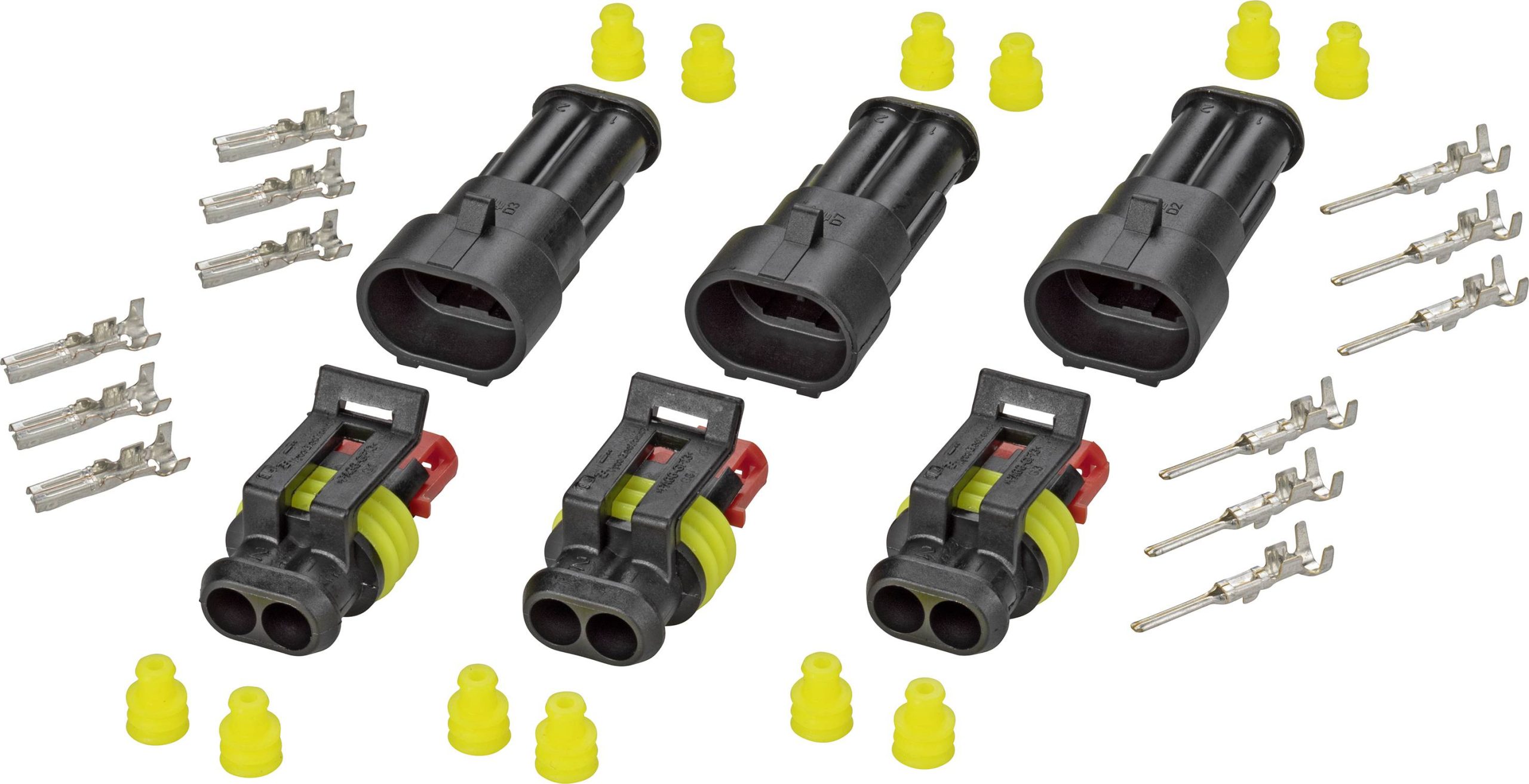 TE Connectivity Zestaw Superseal AMP-Superseal 1.5mm Series Ilość pinów 2 Wymiary siatki: 6 mm 30S003 1 zest. - obrazek 1