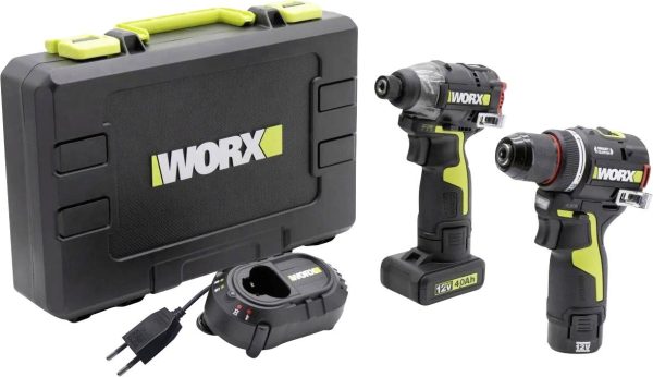 Wkrętarka udarowa akumulatorowa, Wiertarko-wkrętarka akumulatorowa Worx Professional WU927 12 V 2 Ah, 4 Ah zaw. 2 akumul