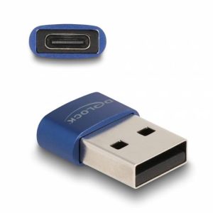Delock USB 2.0 adapter [1x złącze męskie USB-A 2.0 – 1x złącze żeńskie USB-C] 60051 0 mm
