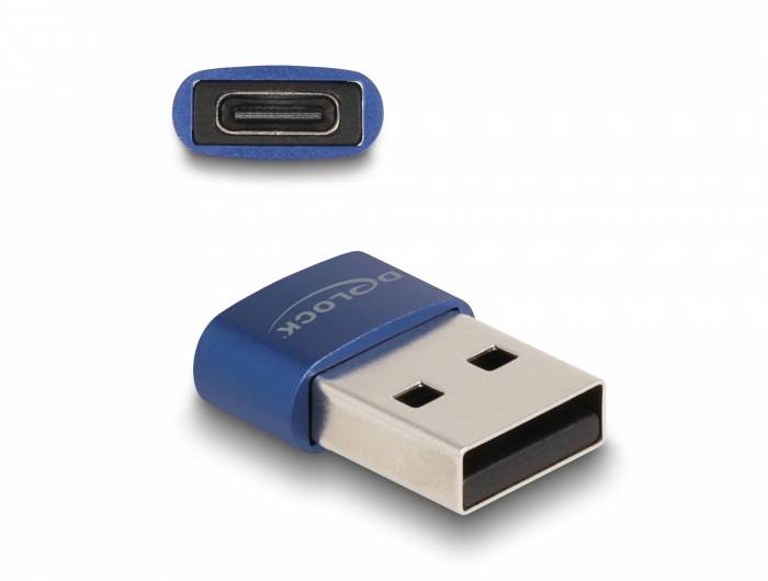 Delock USB 2.0 adapter [1x złącze męskie USB-A 2.0 - 1x złącze żeńskie USB-C] 60051 0 mm - obrazek 1
