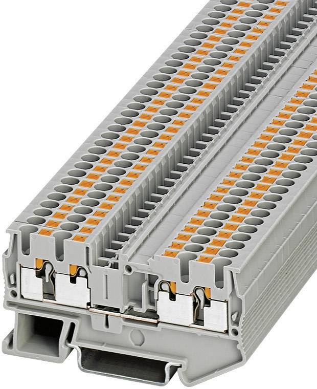 Listwa przelotowa wciskowa Phoenix Contact PIT 2,5-QUATTRO, 0,14 - 4 mm2, 24 A, szara - obrazek 1