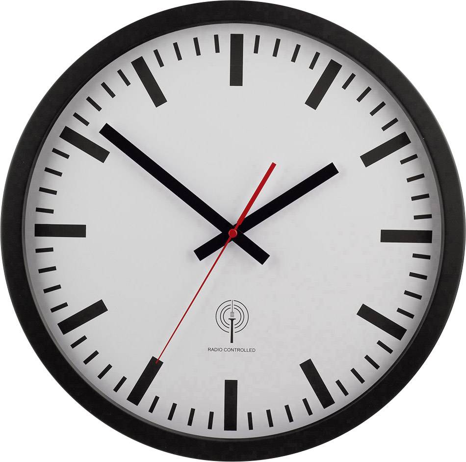 Zegar ścienny analogowy EUROTIME 56862 Sterowany radiowo, (Ø) 40 cm - obrazek 1