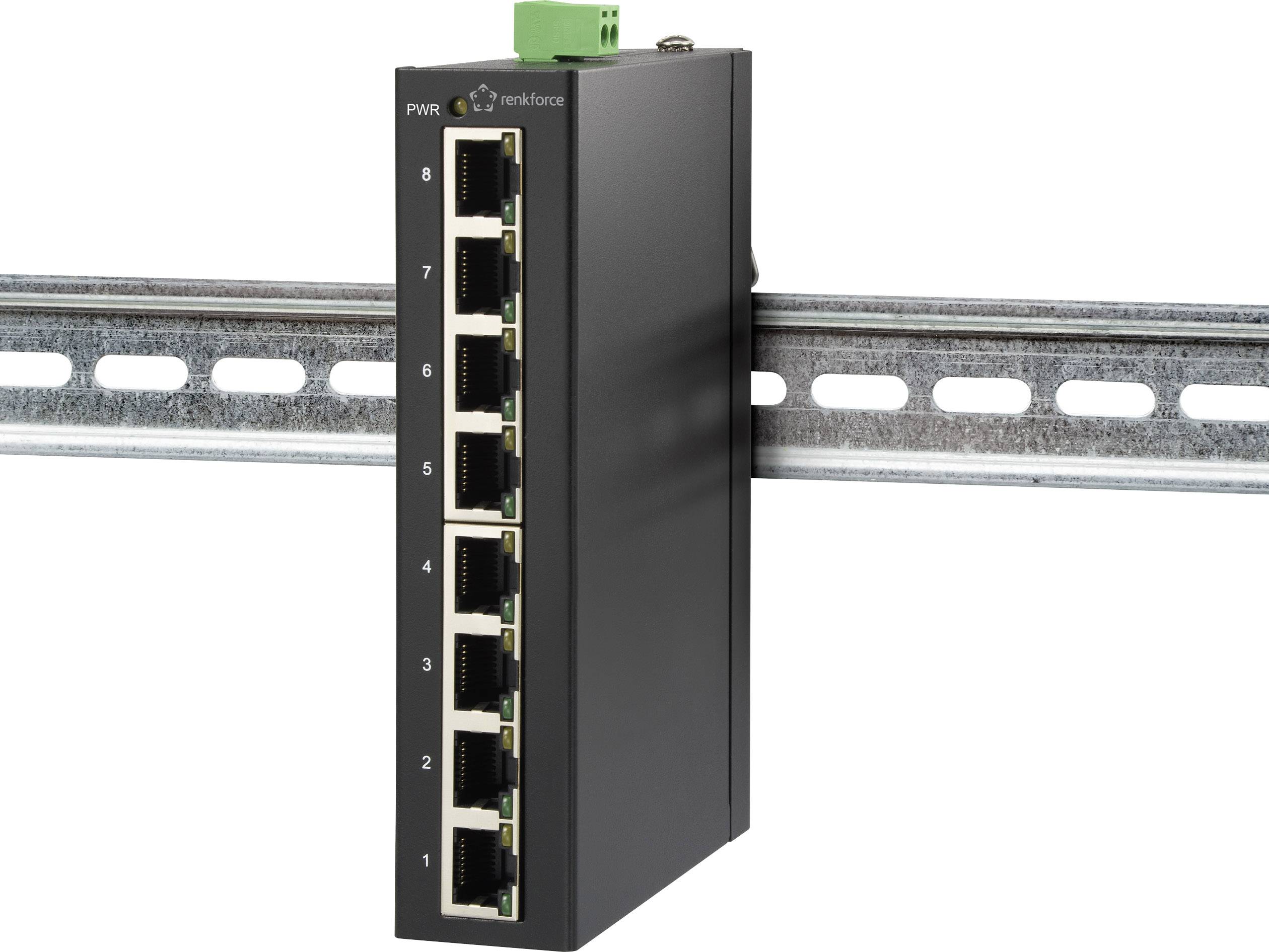 Renkforce RF-3394868 FEH-800 Switch przemysłowy Ethernet 100 MBit/s - obrazek 1