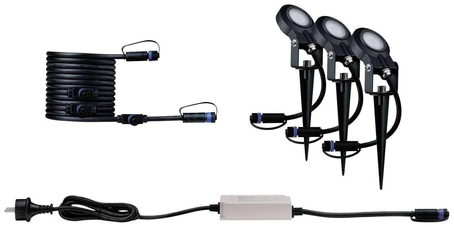 Reflektor ogrodowy LED zestaw startowy Paulmann P+S Spot Set Sting 2200K 94729 System oświetlenia Plug&Shine 18.9 W 280 - obrazek 1