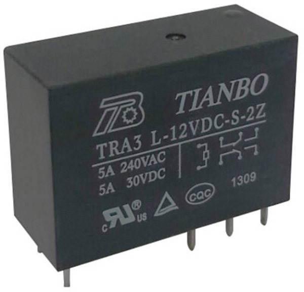 Tianbo Electronics TRA3 L-12VDC-S-2Z Przekaźnik SMT 12 V/DC 8 A 2 zestyki przełączne 1 szt.