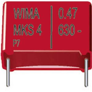Kondensator poliestrowy Wima MKS 4, 0.1 uF, 1000 V/DC/400/AC, RM 22.5 mm, +20 % Kondensator poliestrowy Wima MKS 4, 0.1 uF, 1000 V/DC/400/AC, RM 22.5 mm, +20 %