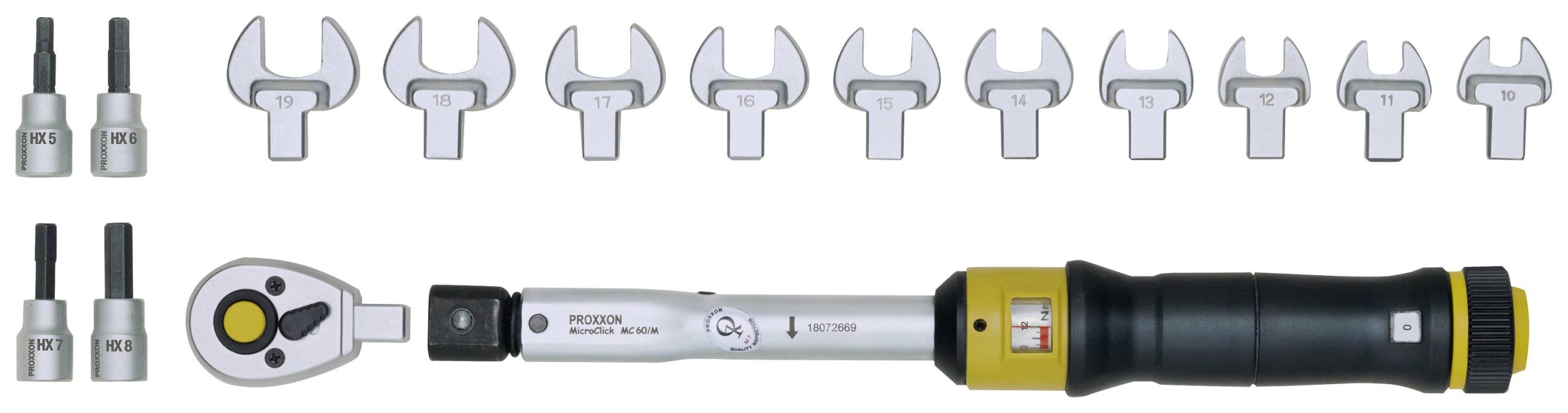 Proxxon MicroClick MC 60-Multi 23341 Klucz dynamometryczny Kalibracja (ISO) do kluczy 3/8" (10 mm) 12 - 60 Nm - obrazek 1