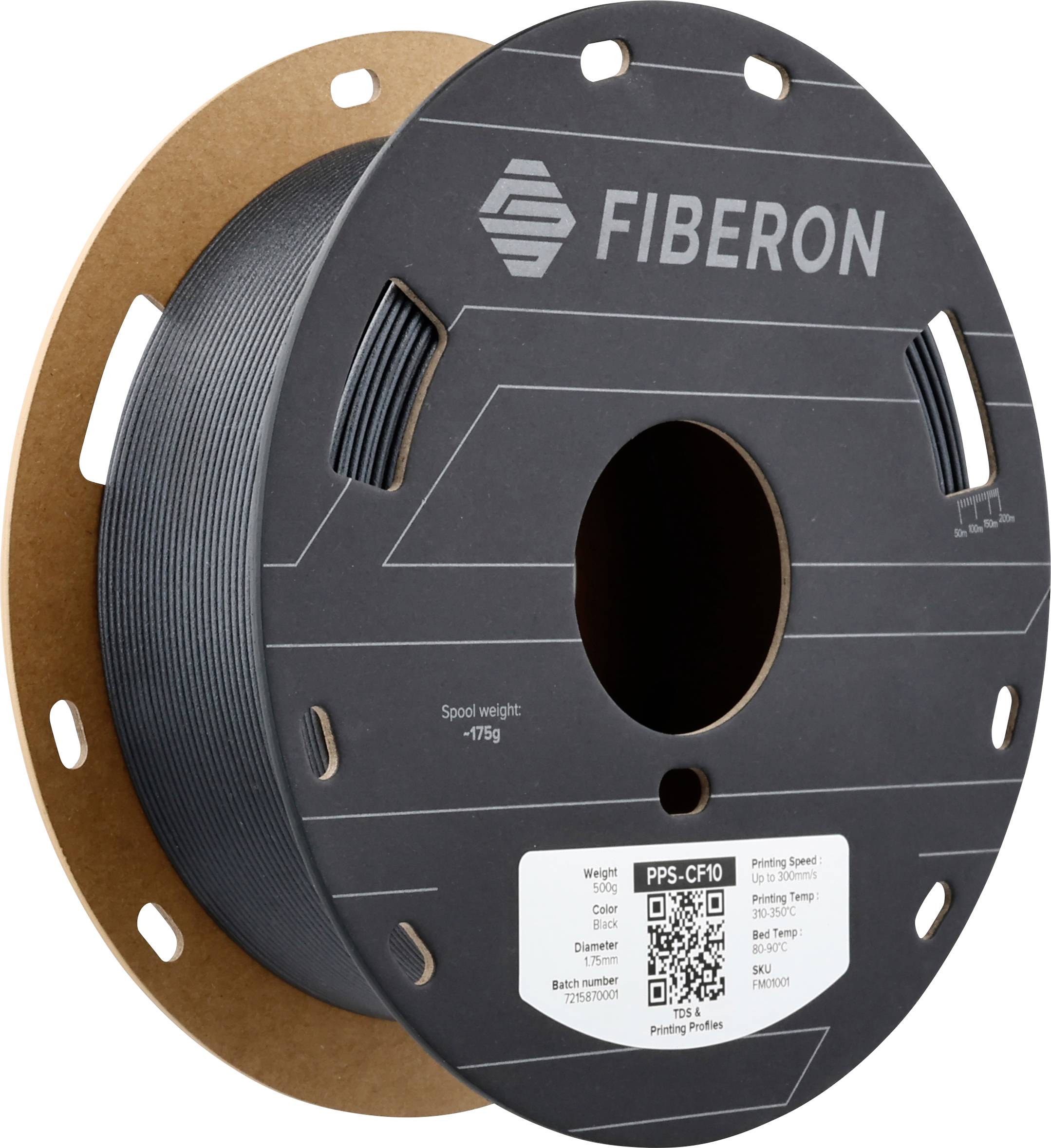 Polymaker FM01001 Fiberon™ PPS-CF10 Filament do drukarek 3D PPS-CF Wzmocniony włóknem węglowym, odporny na chemikalia, ż - obrazek 1