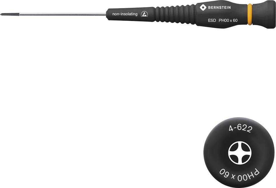 Wkrętak krzyżowy PH 00 BERNSTEIN Tools for Electronics 4-622 - obrazek 1