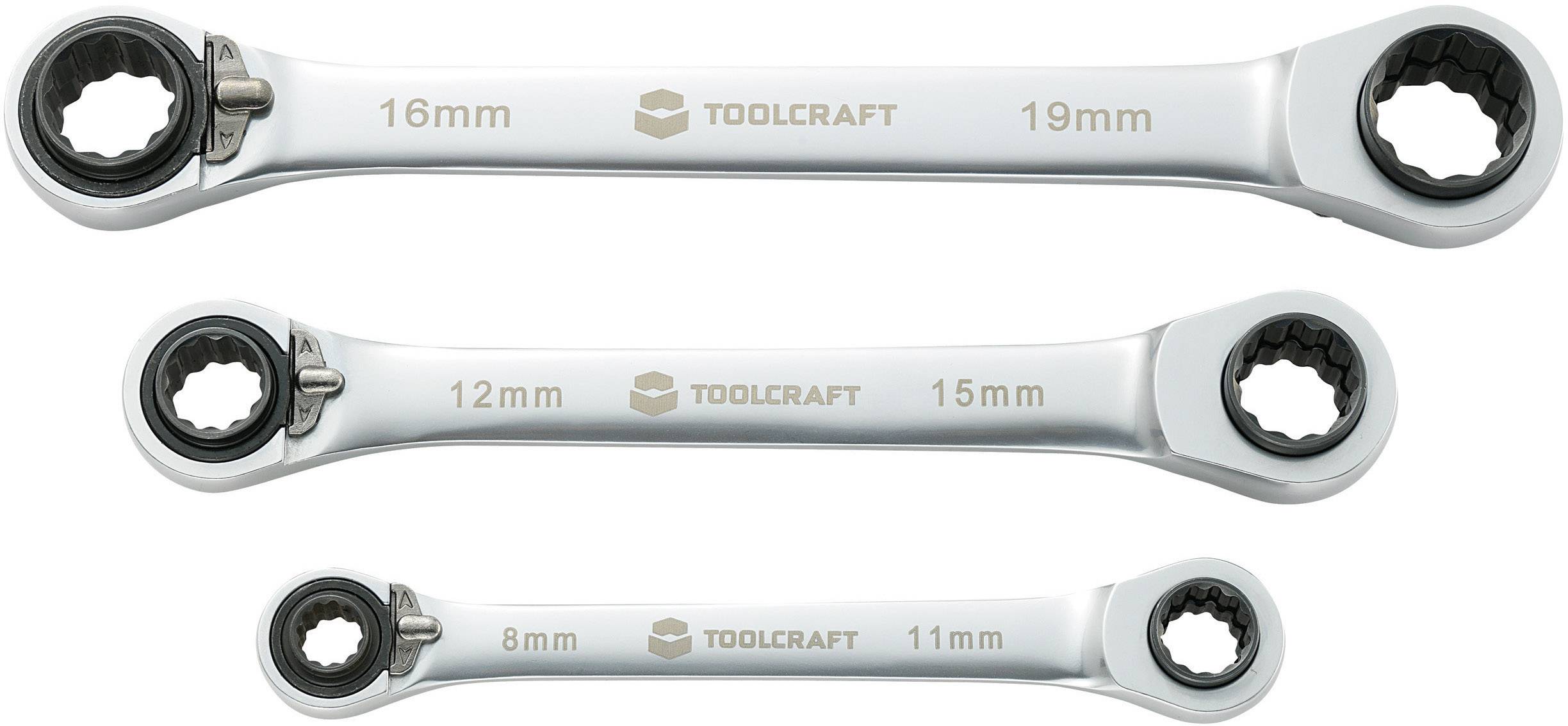 Zestaw kluczy oczkowych z grzechotką TOOLCRAFT 819162 - obrazek 1