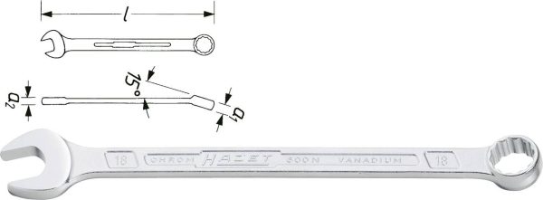 Hazet 600NA-1/4 600NA-1/4 Klucz płasko oczkowy Rozmiar klucza (cale) (tylko dla tytułów) 1/4″
