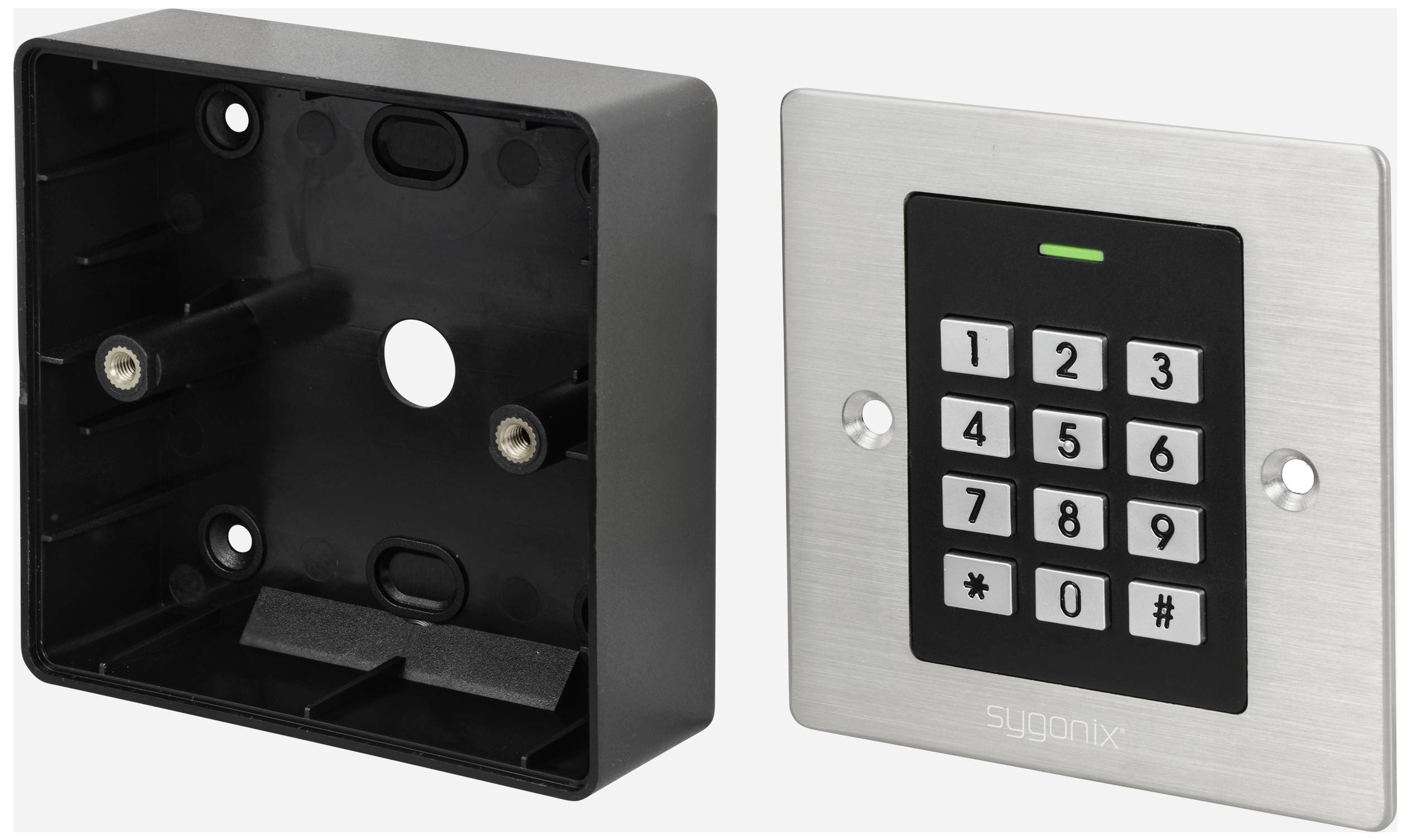 Klawiatura kodowa z RFID Sygonix SY-6097866 podtynkowy 12 V/DC, 18 V/DC IP66 - obrazek 1