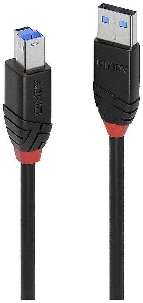 LINDY Kabel USB USB 3.2 Gen1 Złącze męskie USB-A, Złącze męskie USB-B 10.00 m czarny konstrukcja aktywna z wzmocnieniem - obrazek 1