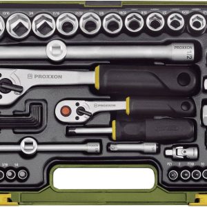 Klucze nasadowe z grzechotką Proxxon Industrial Super-set 23294, 1/4″ (6,3 mm), 1/2″ (12.5 mm), 65 szt. Klucze nasadowe z grzechotką Proxxon Industrial Super-set 23294, 1/4″ (6,3 mm), 1/2″ (12.5 mm), 65 szt.