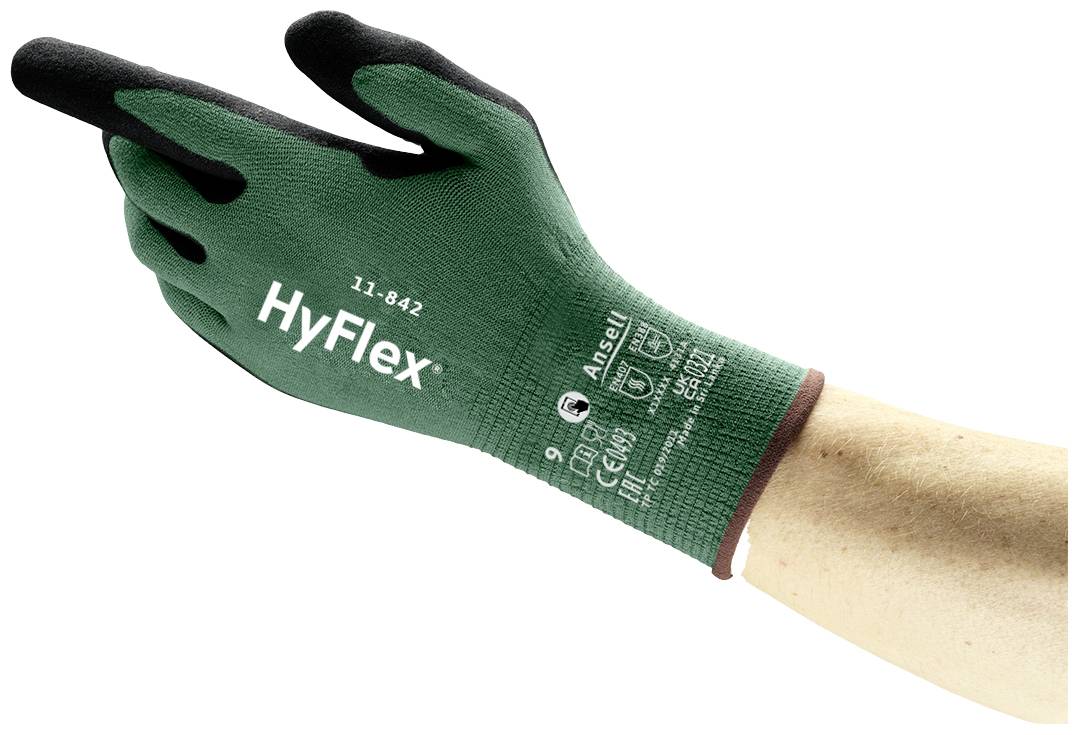 Ansell 11842100 HyFlex® Nylon, Spandex® Rękawice robocze Rozmiar rękawic: 10 EN 388:2016, EN 21420:2020, EN 407 ISO 2142 - obrazek 1