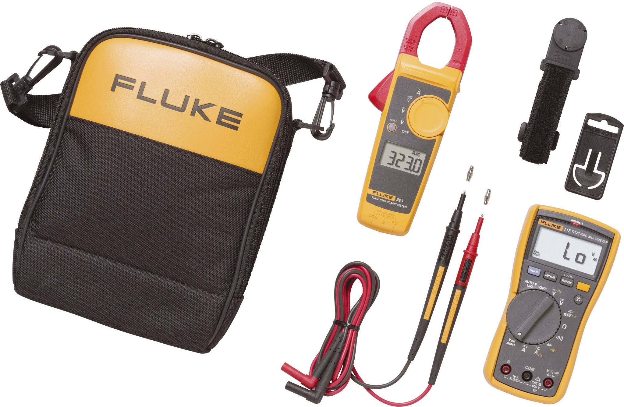 Multimetr, Miernik cęgowy Fluke 117/323 4296034, CAT III 600 V, 0.1 mV - 600 V, 0.001 - 10 A - obrazek 1