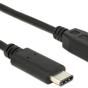 Delock Kabel USB USB 2.0 Złącze męskie USB Mini-B, Złącze męskie USB-C® 0.50 m czarny 83335 Delock Kabel USB USB 2.0 Złącze męskie USB Mini-B, Złącze męskie USB-C® 0.50 m czarny 83335