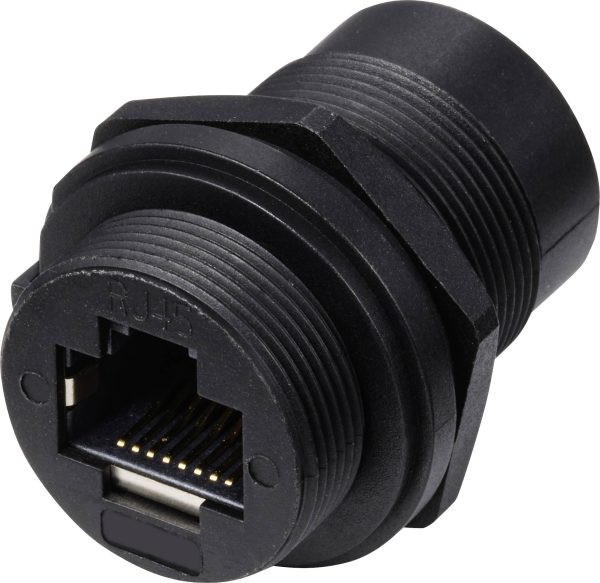 TRU COMPONENTS TC-13543652 Moduł złącza żeńskiego RJ45 TC-E13T-FR6-PRB, CAT 6a, piny:8, 1 szt.