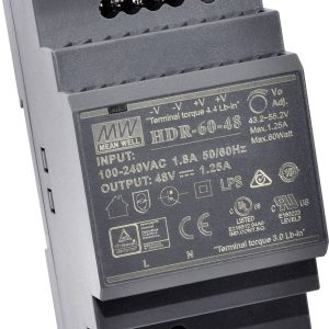 MEAN WELL HDR-60-24 Zasilacz na szynę DIN 24 V/DC 2.5 A 60 W Ilość wyjść:1 x Opis 1 szt.