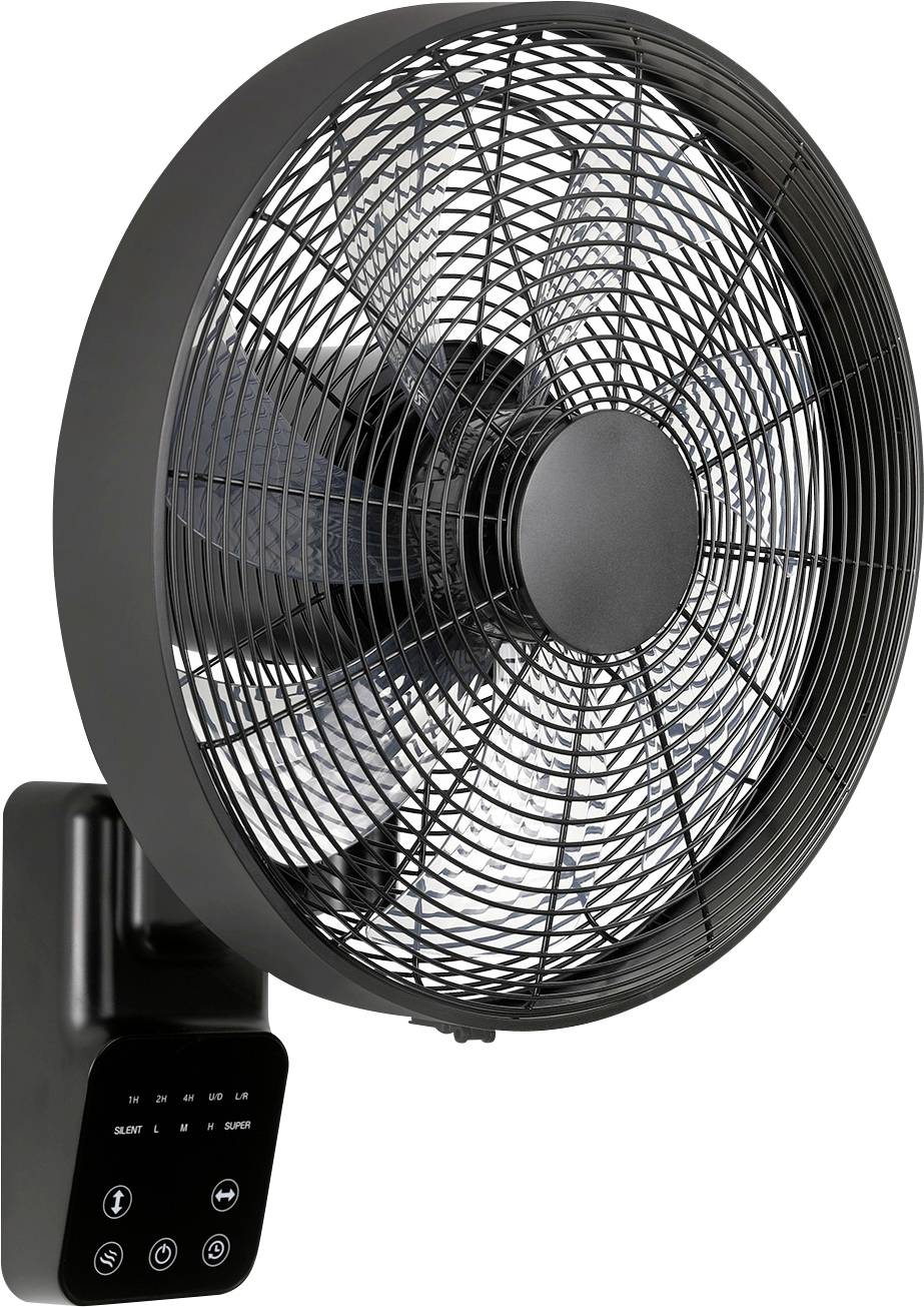 CasaFan AIROS ECO DESIGN WALL SW Wentylator ścienny 25 W (Ø x W) 40 cm x 540 mm czarny pilot zdalnego sterowania, timer - obrazek 1